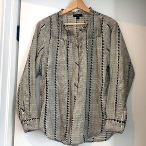 JCrew Tribal Striped Blouse